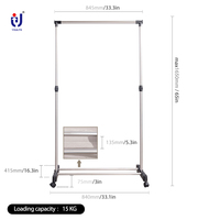 Porte-vêtements moderne en acier inoxydable porte-manteau porte-serviettes support de séchage en tissu nouveauté conception détachable Type debout