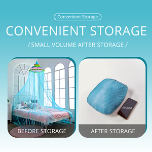 Màu xanh hồng Thác tán lưới chống muỗi cho giường đơn cũi trẻ em đọc sách góc gấp mục đích chung quà tặng ngày lễ của trẻ em - Product Image 4