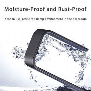 Porte-serviettes simple moderne, support mural pour rouleau de papier essuie-tout de cuisine, en aluminium, pour porte de douche de salle de bain, en acier inoxydable - Product Image 3