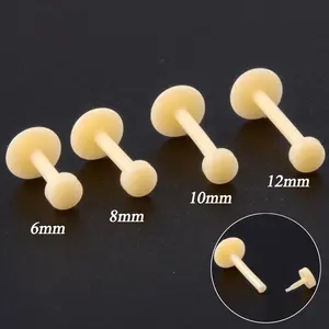 Bioplast-anneau de perçage Flexible pour femme, Push-up, lèvre, Piercing, Cartilage, oreille, Tragus, Helix, bijoux, à la mode, 16g, 1 pièce