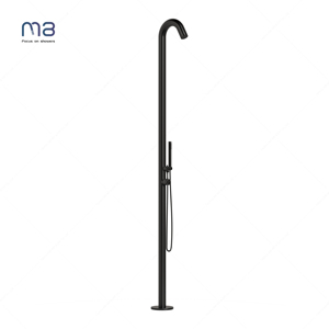 <span class=keywords><strong>Colonne</strong></span> de douche extérieure en acier inoxydable 316 M8 A1001, robinets thermostatiques, finition brossée, support au sol, vanne en céramique pour hôtels - Product Image 2