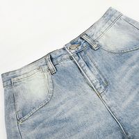 Pantalon en jean rétro coupe droite style américain - Nouveau modèle de pantalon large ample, amincissant et extensible de haute qualité