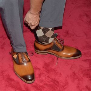 Chaussures en cuir faites à la main pour hommes, modèle 2025, en cuir de vachette pleine fleur, confortables, avec bande élastique Oxford, rehaussantes, pour affaires et occasions formelles - Product Image 5