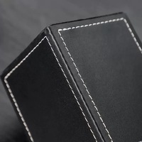 Organisateur de bureau en cuir ML, porte-stylos créatif de luxe, porte-cartes de visite pour étudiants, porte-stylos carré minimaliste pour bureau