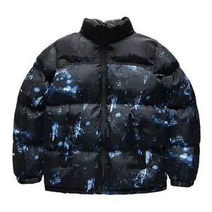 High Quality Promotional Nylon Made Puffer Padded Down Jacket Cropped Mens Bubble Coats With Custom Allover Design