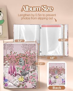 Album photo pour enfants 4*6 pouces avec 200 pochettes, étui pour scrapbooking, cadre photo bébé 6 pouces, couverture en papier - Product Image 2