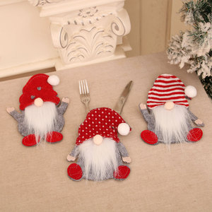Nuevo juego de cubiertos de haderoles transfronterizos, bolsa de cubiertos de anciano sin rostro, juego de cubiertos Rudolph, decoraciones navideñas - Product Image 3