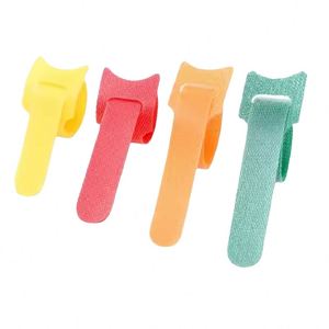 Attache-câble Velcro en nylon auto-adhésif double face avec logo imprimé, personnalisable, vente en gros, fixation Velcro en T et attache-câble - Product Image 2