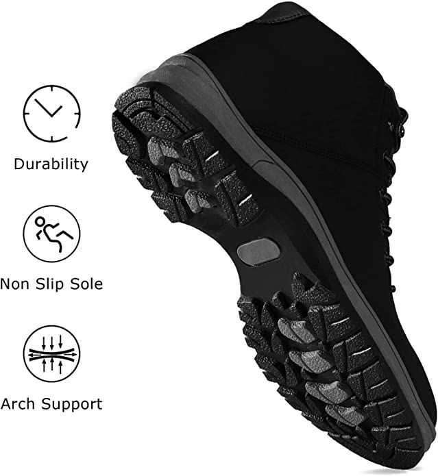 Mens Lightweight Hiking Boots Water Resistant Mid Ankle Work Casual Hiker Trekking Outdoor Boots Anti Slip Hiking Shoes