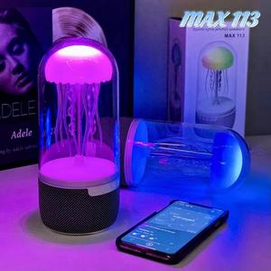 Mini Altavoz Inalámbrico Jellyfish con Iluminación LED RGB MAX113, Activación por Sonido, Luz Nocturna Rítmica Bluetooth, Sistema de Audio USB - Product Image 4