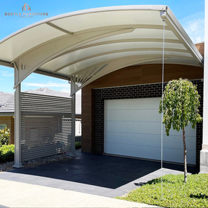 Auvent de voiture en aluminium à portée transparente-Conception sans colonne pour un espace de stationnement dégagé et un <span class=keywords><strong>kit</strong></span> d'abri de voiture en aluminium à installation rapide - Product Image 4