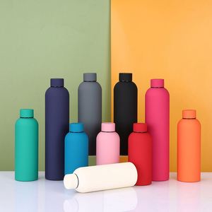 Thermos de voyage sportif en acier inoxydable à double paroi de 500 ml, écologique, avec affichage de la température, coloré, à petite ouverture droite - Product Image 1