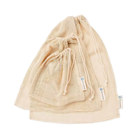 Sacs à savon en coton biologique avec cordon de serrage et étiquette, tailles 8x10cm, 7x9cm, 10x14cm, écologiques, recyclables, personnalisables