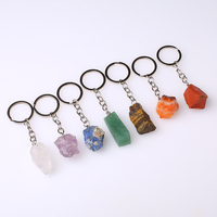 Porte-clés Pierres de Guérison en Cristaux Bruts Personnalisable avec Logo