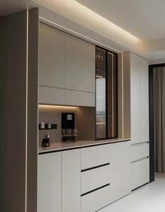 Real Customer Cases Full Set of Furniture in the Living Room Including Glass <b>Display</b> <b>Cabinets</b> and <b>Wooden</b> Wardrobes - Product Image 2