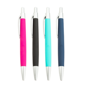 JH High Quality Promotional Rubber Soft Plastic Ballpoint Pen With Custom Logo