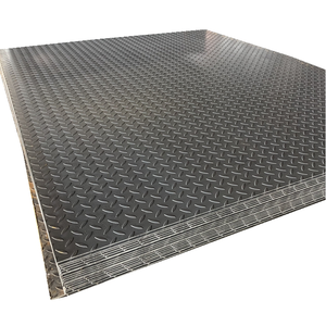Tôle striée antidérapante <span class=keywords><strong>en</strong></span> acier inoxydable série 300, motif losanges, à 5 barres, pour revêtements de sol – Prix usine - Product Image 1