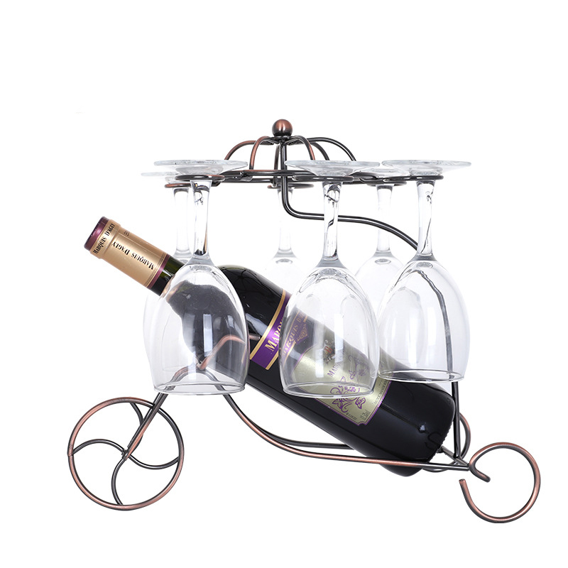 Уникальный небольшой железный держатель для хранения на заказ, черный домашний металлический держатель для вина, стойка для красного вина