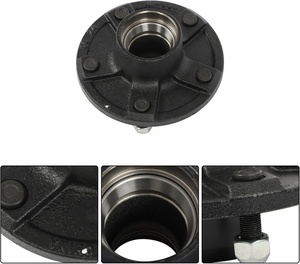 Nouvel ensemble d'essieu de remorque 5 sur 5,5 pouces avec moyeu et broche, roulements L68149 et L44649, charge utile maximale de 3500 LBS - Product Image 3