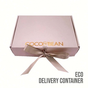 Boîtes d'expédition pliables vertes en carton ondulé recyclable, boîtes postales roses pour le commerce électronique - Product Image 5