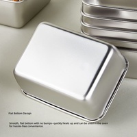 Boîte à lunch en acier inoxydable, récipient carré pour repas, hermétique, pour réfrigérateur, pique-nique en plein air, bento, capacité de 1 à 3 L, pliable, écologique, réutilisable
