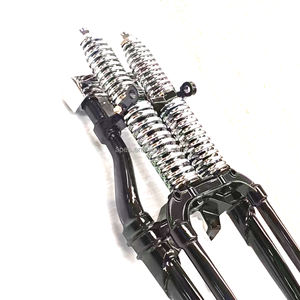 Forcella Anteriore Springer Vintage Nera Cromata in Acciaio ad Alto Tenore di Carbonio per <span class=keywords><strong>Moto</strong></span> Classiche Retro, Accessorio per Telaio, Taglie 18-26 - Product Image 5