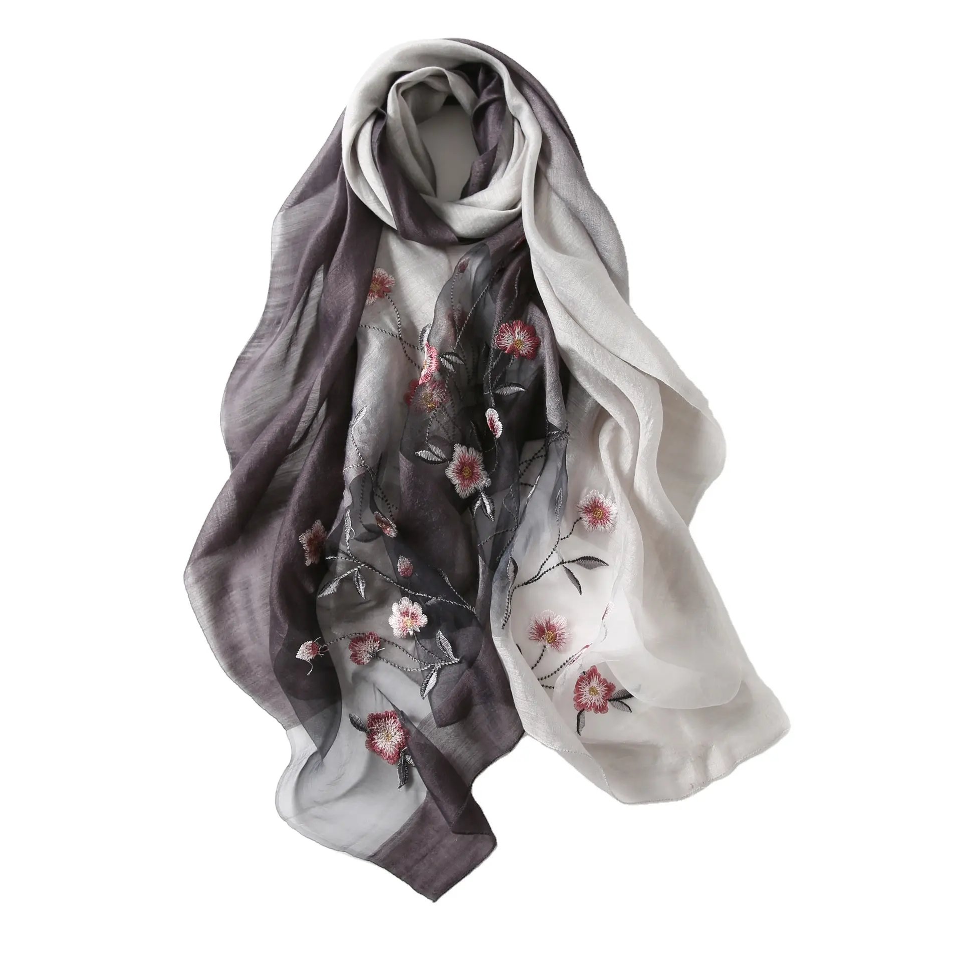 Spring and autumn silk scarf lesbian long silk scarf Hangzhou silk shawl gauze thin