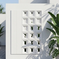 Pierre Culturelle Rectangulaire en PU Premium à Neuf Grilles - Texture Réaliste pour Aménagement Extérieur et Design Intérieur