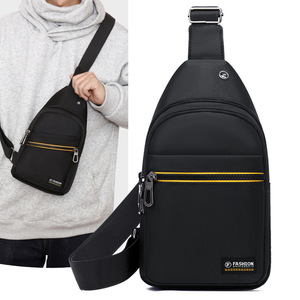 Sac de poitrine pour hommes, en tissu Oxford, grande capacité, décontracté, pour les déplacements quotidiens, gris, noir, vert, bleu - Product Image 3