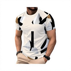 Camiseta Estampada para Hombre, Talla Grande, Manga Corta, Cuello Redondo, Tejido de Poliéster, Informal, para Primavera y Otoño - Product Image 3