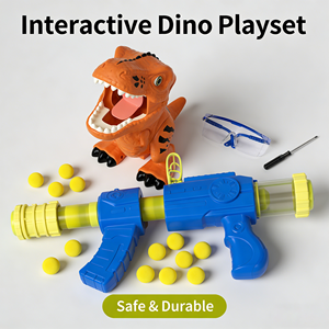 ปืนยิงลูกบอลนิ่มรูปไดโนเสาร์สำหรับเด็ก เล่นเกมยิงปืน - Product Image 5