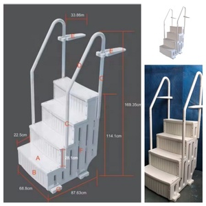 Accessoires <span class=keywords><strong>de</strong></span> <span class=keywords><strong>piscine</strong></span> au sol Échelle <span class=keywords><strong>de</strong></span> <span class=keywords><strong>piscine</strong></span> à cadre en plastique gonflable - Product Image 3
