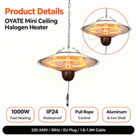OYATE 1200W/1500W Chauffage infrarouge suspendu pour plafond, idéal pour les stands de restauration extérieurs et le chauffage des espaces de traiteur
