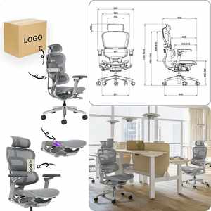 <strong>For</strong> T9 <strong>Heavy</strong> Duty 200kg Capacity Modern Swivel <strong>Office</strong> <strong>Chair</strong> with Adjustable Armrest Ergonomic Design Aluminum Alloy Frame - Product Image 2