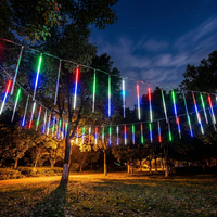 Luces LED de Lluvia de Meteoros a Precio de Fábrica, 30cm 50cm, Iluminación Decorativa Económica para Fiestas, Tubo de Lluvia de Meteoros con Enchufe de Alto Voltaje