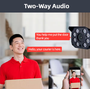 Kamera CCTV, 4K 8MP 5MP POE HD IP IR peluru kamera luar ruangan Audio dua arah 8pcs IR LED IR-CUT penglihatan malam tahan air Ip66 - Product Image 3