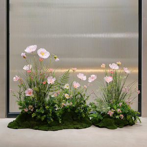 J-085 Planta <span class=keywords><strong>Artificial</strong></span> de Amapola de Seda de Alta Gama, Elegante, para Decoración del Hogar y Sala de Estar, Estilo Instagram, Juego Completo de Plantas Verdes en Maceta - Product Image 3