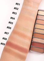 Palette de fards à paupières neuf couleurs, finition mate, Handaiyan, paillettes fines, tons terreux, multi-usages, palette de fards à paupières exclusive transfrontalière