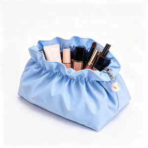 Tirette <span class=keywords><strong>de</strong></span> fermeture éclair portable avec pochettes <span class=keywords><strong>de</strong></span> rangement à fermeture éclair, sacs cosmétiques en forme <span class=keywords><strong>de</strong></span> nuage pour femmes, filles, dames, trousses <span class=keywords><strong>de</strong></span> <span class=keywords><strong>toilette</strong></span> plissées à volants, sacs <span class=keywords><strong>de</strong></span> maquillage - Product Image 2