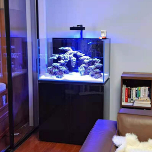 מיכל דג זכוכית טנק אקווריום בחזרה מסנני עם סקיימר והוביל שולחן מים מלוחים מים מלוחים - Product Image 6