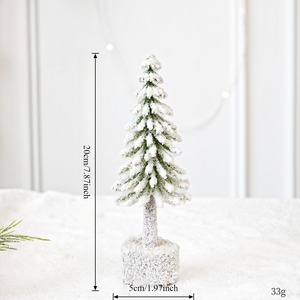 Connected Mini Tabletop <strong>Christmas</strong> <strong>Tree</strong>, Artificial Snow Frost Flocked Xmas <strong>Tree</strong>, Miniature Pine <strong>Desktop</strong> <strong>Christmas</strong> Xmas <strong>Tree</strong> - Product Image 5