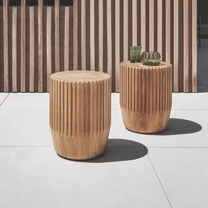 Modern Weather-resistant Teak <b>Outdoor</b> <b>Side</b> <b>Table</b> Set for Hotel Garden Poolside Villa hotel Patio Use - Product Image 1