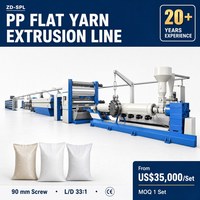 Ligne d'extrusion de fil PP à vis simple haute vitesse ZHUDING 90 mm avec moteur à engrenages PLC et rapport automatique 33:1 L/D