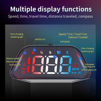 Harga Pabrik Universal HUD G23 Layar LED Warna HUD Up Display USB Plug Play Auto Meter dengan GPS Speedometer Waktu Mengemudi