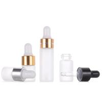 Botol tetes kaca buram Mini botol penitis Kosmetik 1ml 2ml 3ml 5ml botol tetes sampel minyak esensial kaca kecil