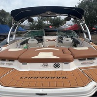 Tapis de pont en mousse EVA imitation teck pour plateforme de bain et cockpit de bateau, style SeaDek MarineMat, auto-adhésif, pour Chaparral 19 H20 2013