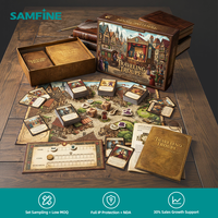 Boîte cadeau à couvercle à pignon haute opacité avec revêtement aqueux anti-déversement et fermeture automatique, pour jeu de société familial de réunion de vacances