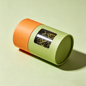 Boîte Cadeau Cylindrique Verte Recyclable en Papier, Tube Écologique pour Emballage Artisanat, Tube en Papier pour Thé en Vrac et Grains de Café - Product Image 2