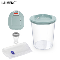 Pompe à vide automatique rechargeable par USB, ensemble de 3 récipients hermétiques pour aliments, en plastique ABS, pour le stockage de céréales et de denrées sèches
