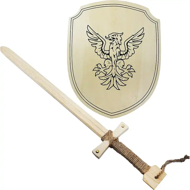 Lightweight Wooden Toy Sword and Shield
